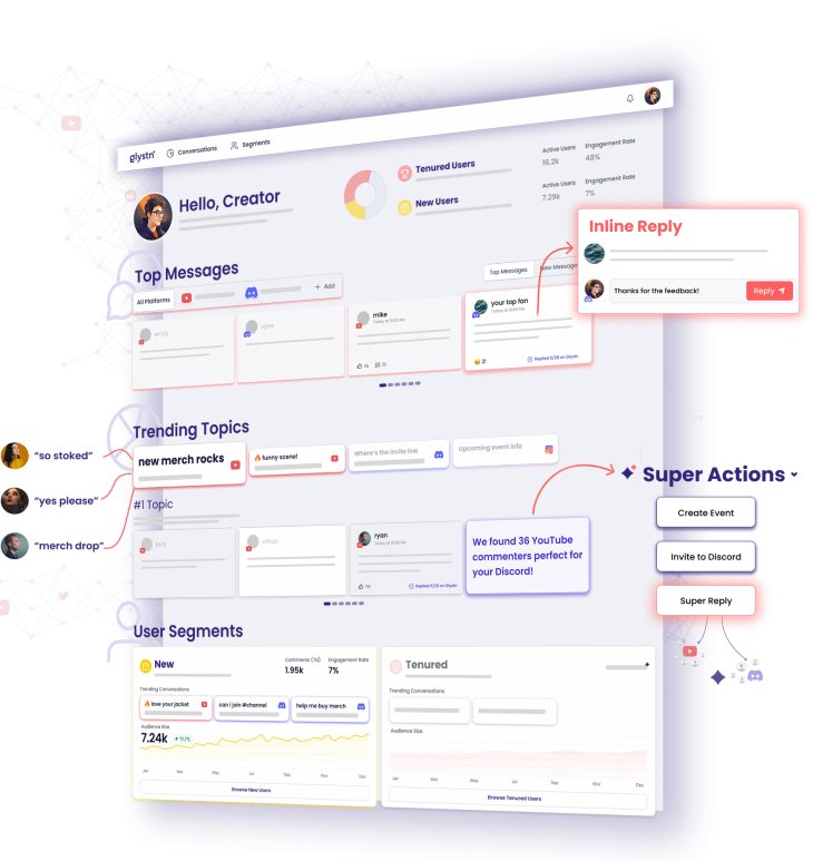 Glystn lets creators mass reply to multiple followers across social media platforms