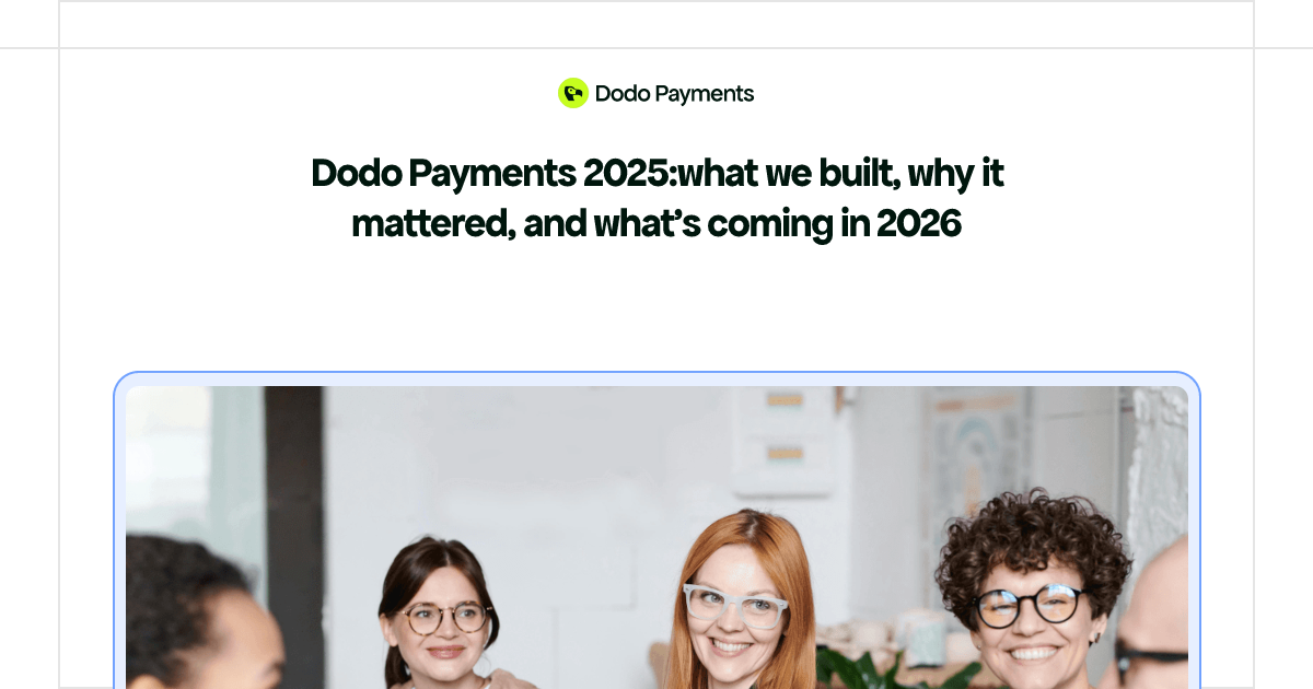 Dodo Payments 2025:what we built, why it mattered, and what’s coming in 2026