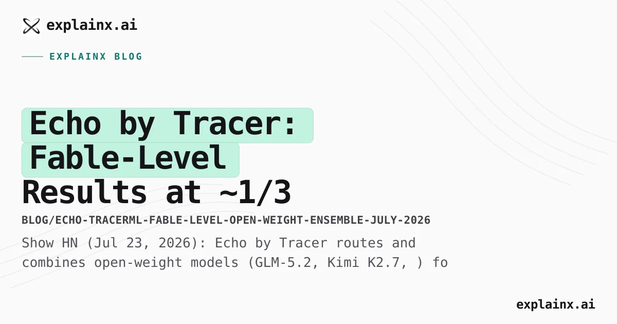 Echo TraceML Fable-level open-weight ensemble results