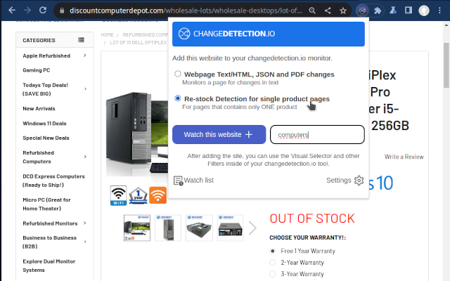 What Website and Webpage Changes Easily with this amazing App: ChangeDetection