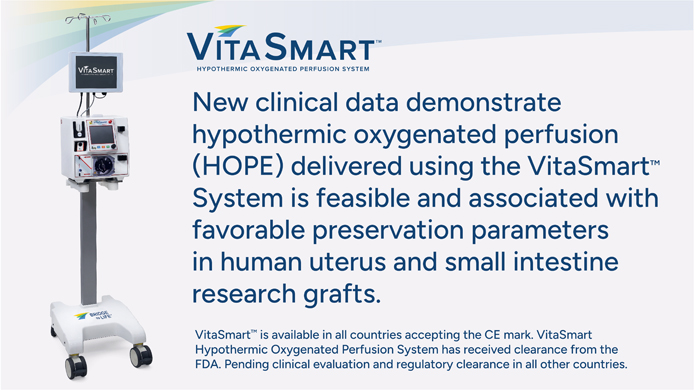 ATC data show VitaSmart HOPE used in uterus and intestine research grafts