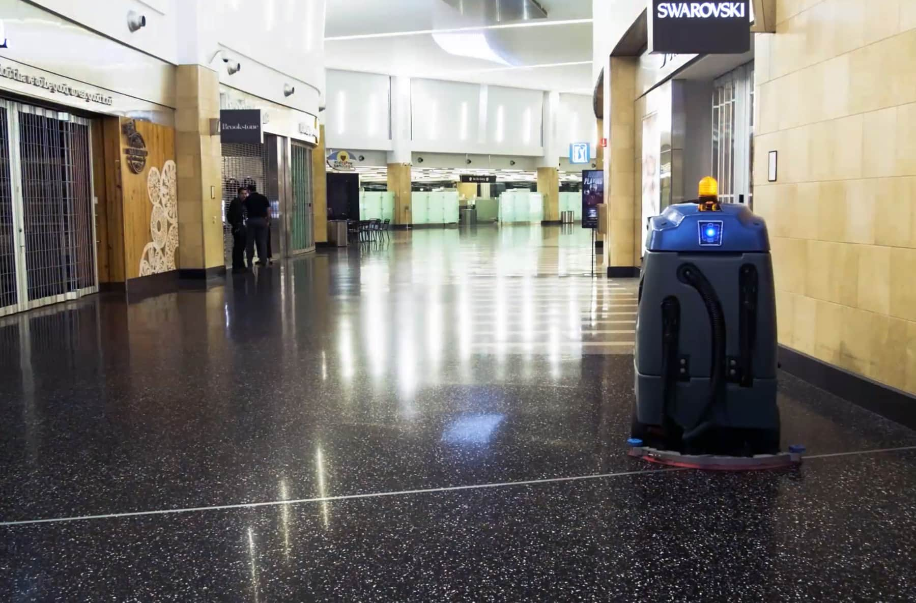 BrainOS cleaners improve airport sanitation