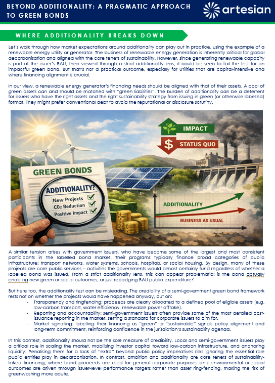 Beyond Additionality: A Pragmatic Approach to Green Bonds