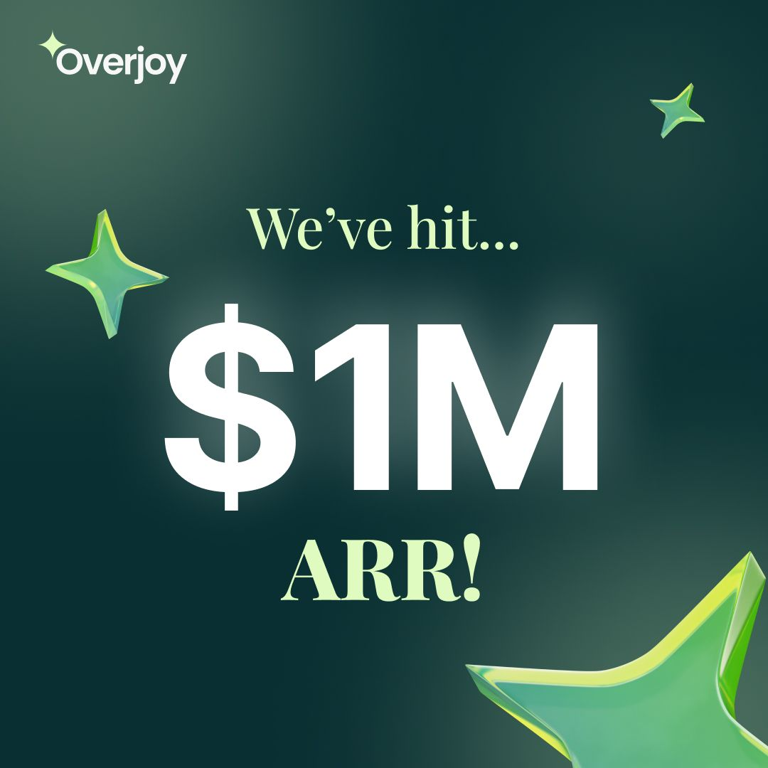 We crossed $1M in ARR!