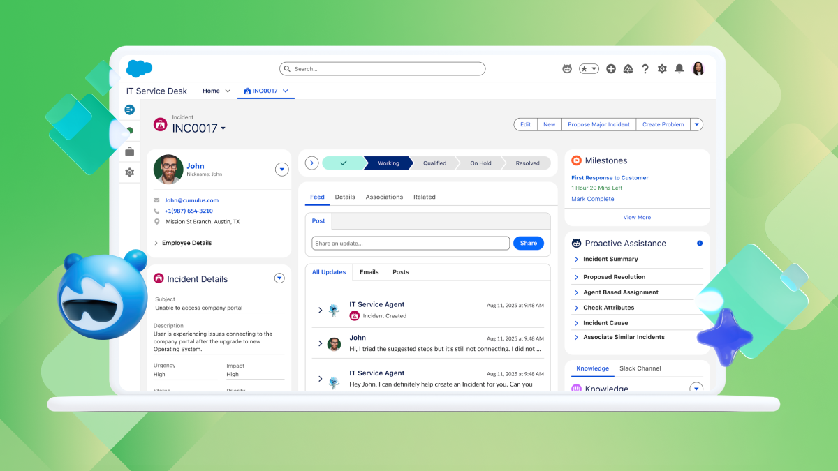 Salesforce Turns IT Tickets Into 24/7 Conversational Resolutions with Agentforce IT Service to Enhance Productivity and Reduce Costs