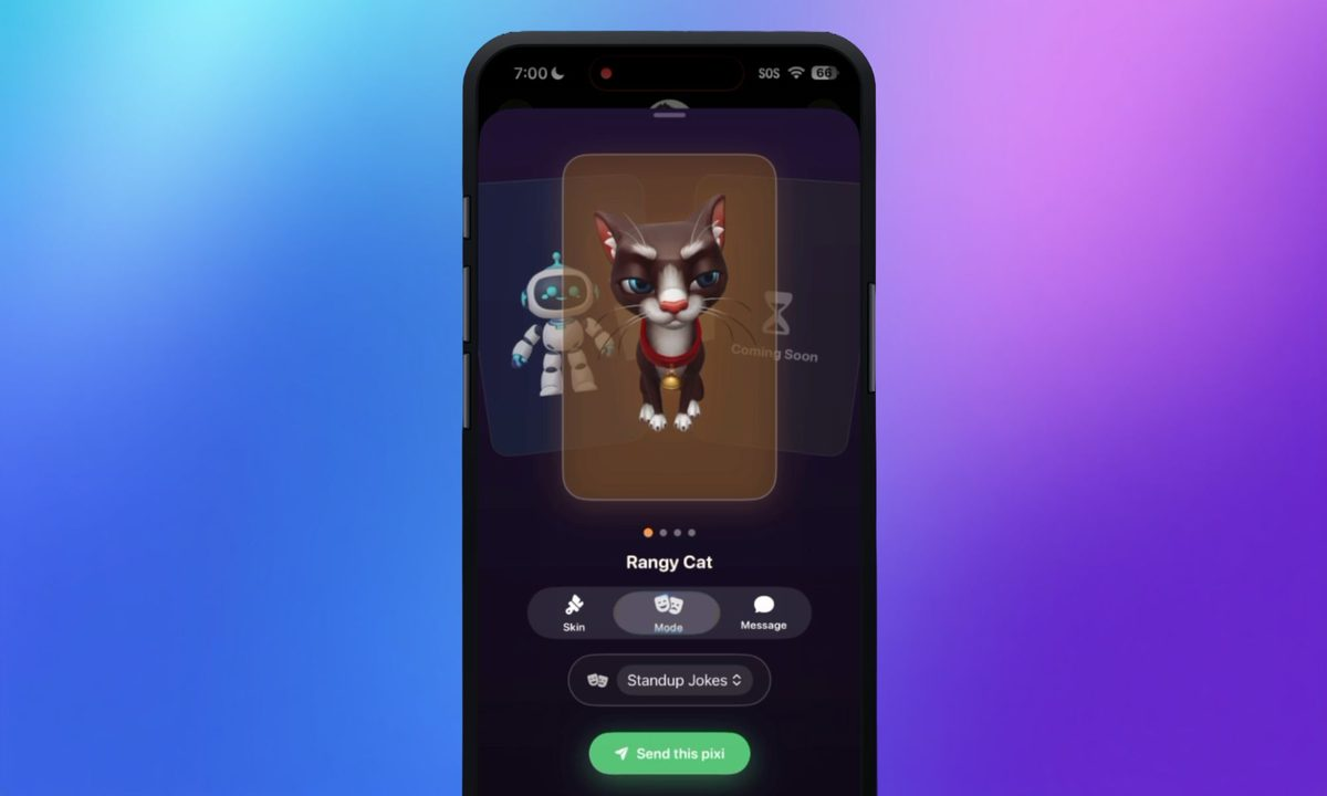 Pixi wants to replace your boring text messages with AR characters that react to you