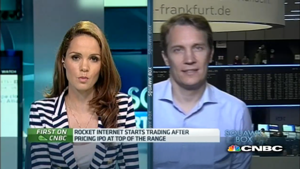 Rocket Internet Shares Fall in Frankfurt Trading Debut