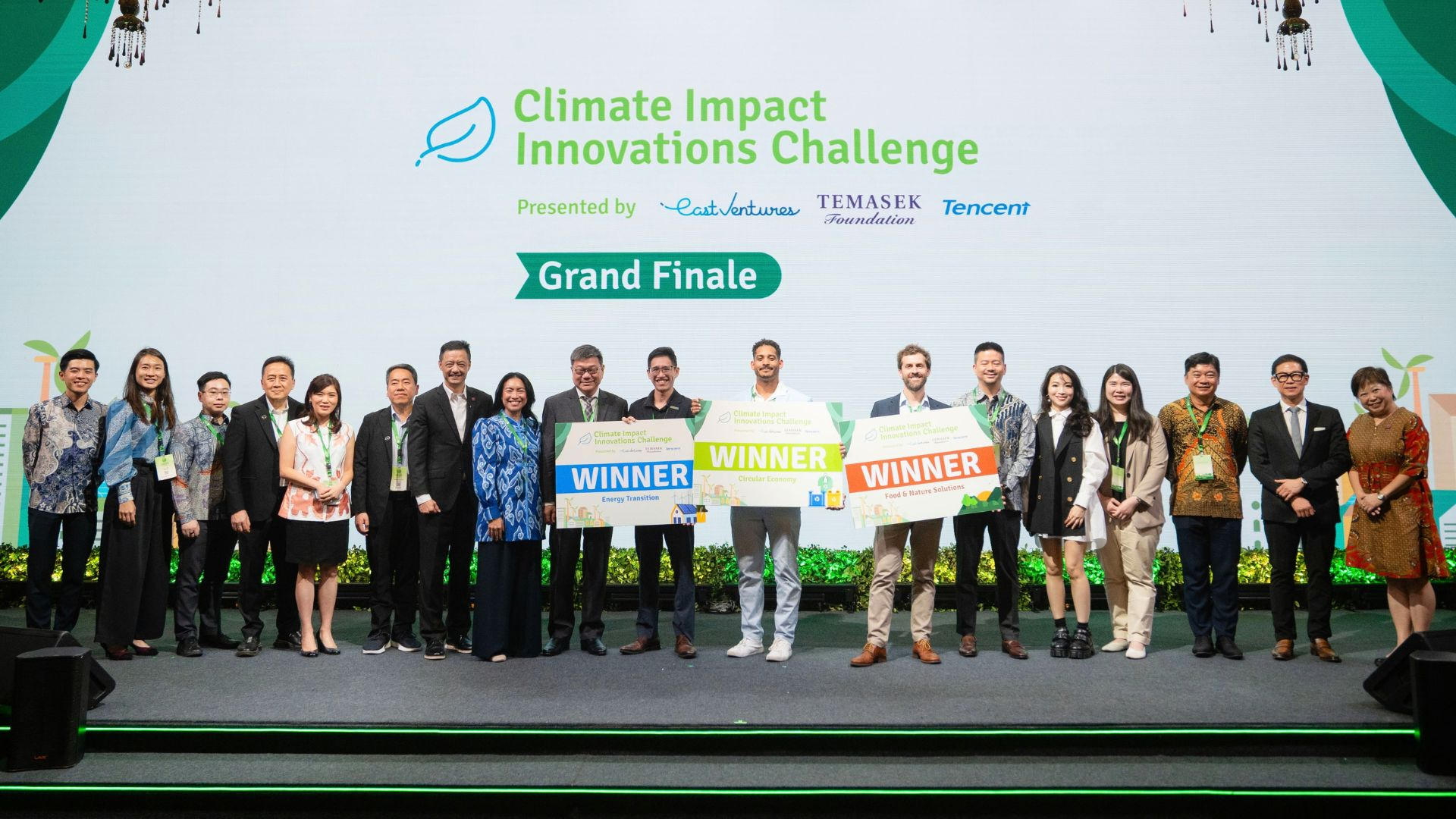 Climate Impact Innovations Challenge 2026 awards Rp15 billion in catalytic funding to CRecTech, Blueyou, and MacroCycle Technologies to pilot their climate solutions in Indonesia