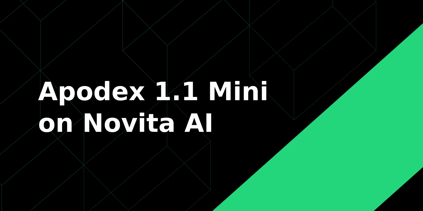 Apodex 1.1 Mini on Novita AI: API Quickstart and Pricing