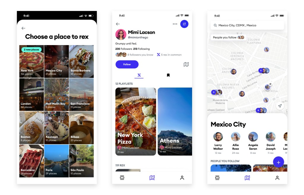 Rex new app makes it easy to discover and share recommended places with friends