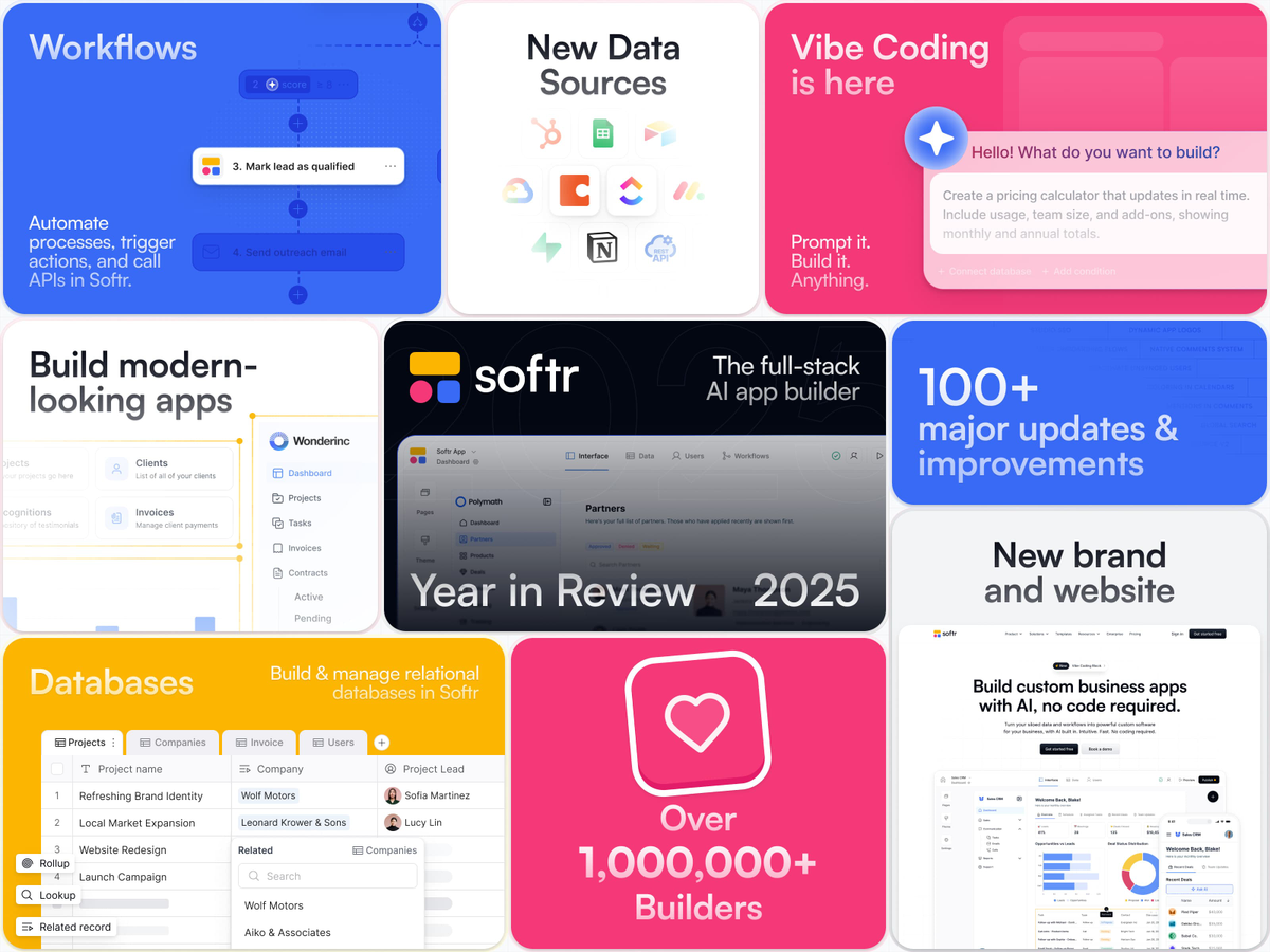 Softr 2025 year in review: The era of the full-stack AI app builder