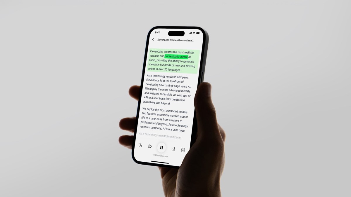 ElevenLabs’ text-to-speech app Reader is now available globally