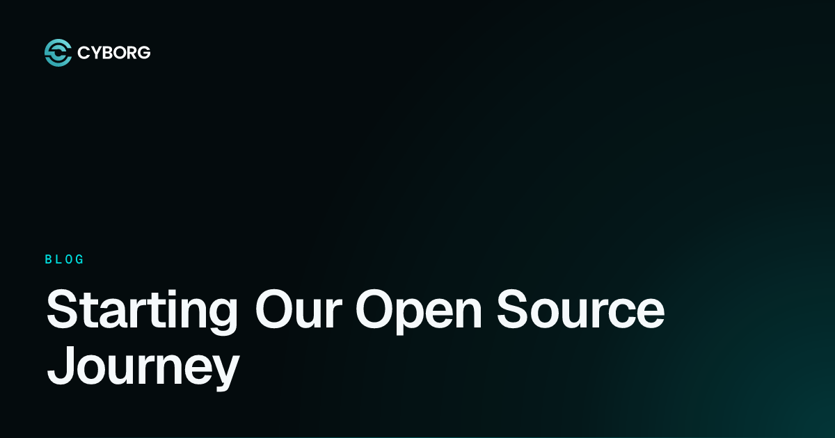 Starting Our Open Source Journey