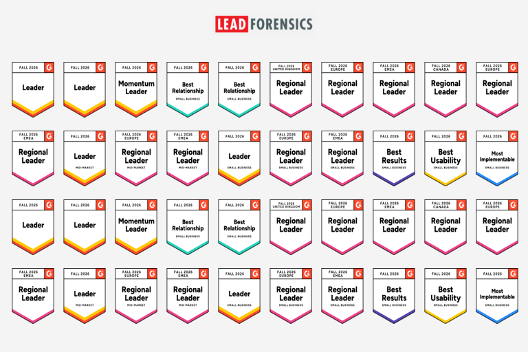 Lead Forensics Wins 52 G2 Badges and 33 #1 Rankings