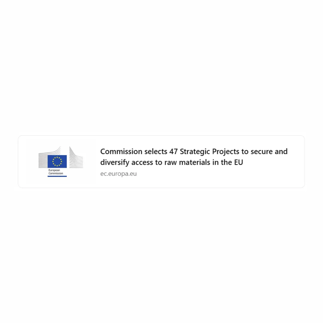 Circular Materials Selected as a Strategic Project by the European Commission under CRMA