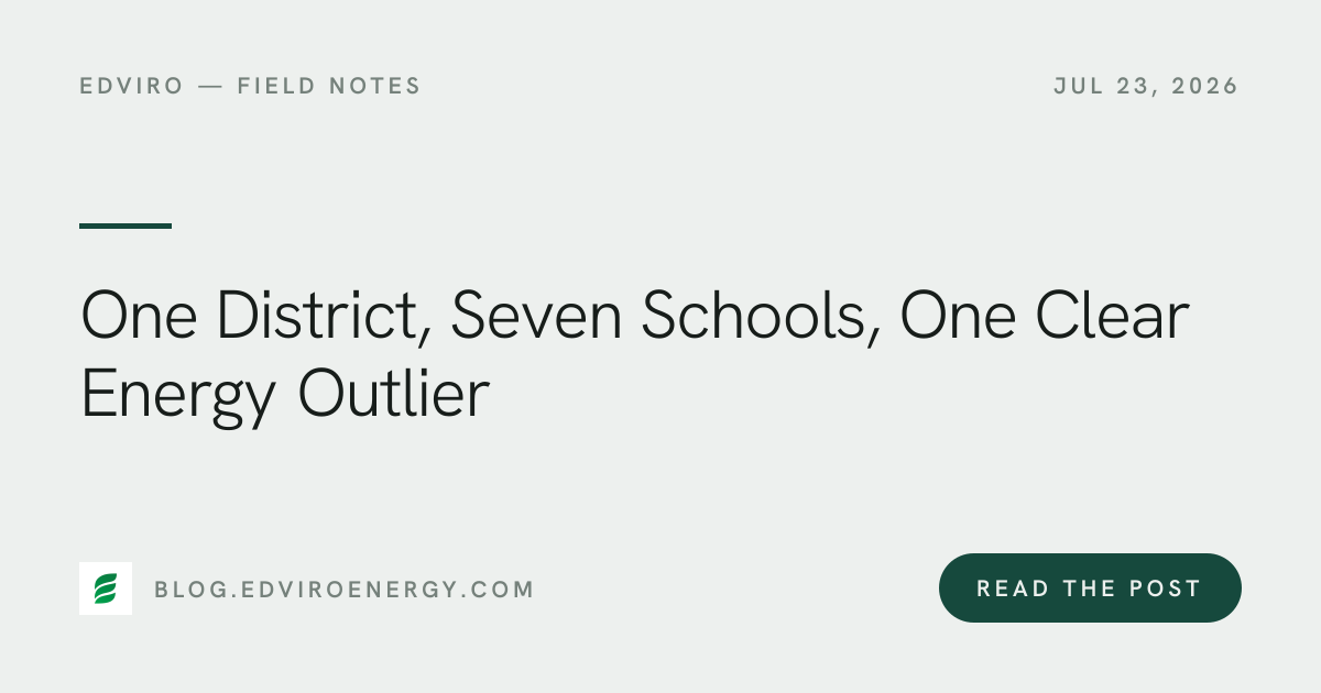 One District, Seven Schools, One Clear Energy Outlier