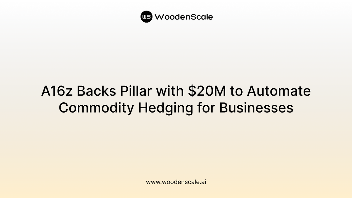 A16z Backs Pillar with $20M to Automate Commodity Hedging for Businesses