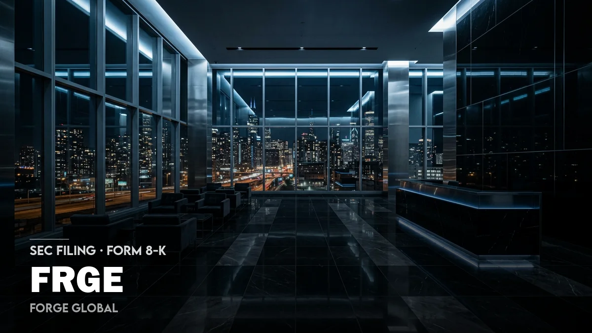 Forge Global Holdings 8-K Material Event Report