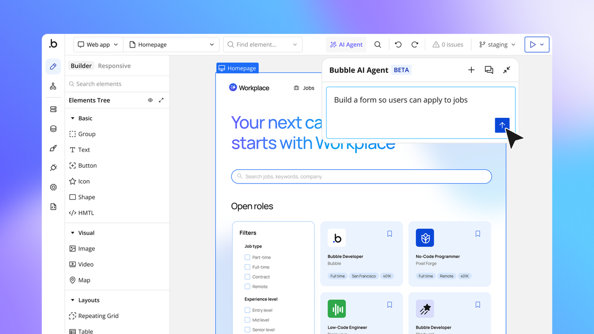 The Bubble AI Agent Is Here, Plus Mobile AI and Platform Updates