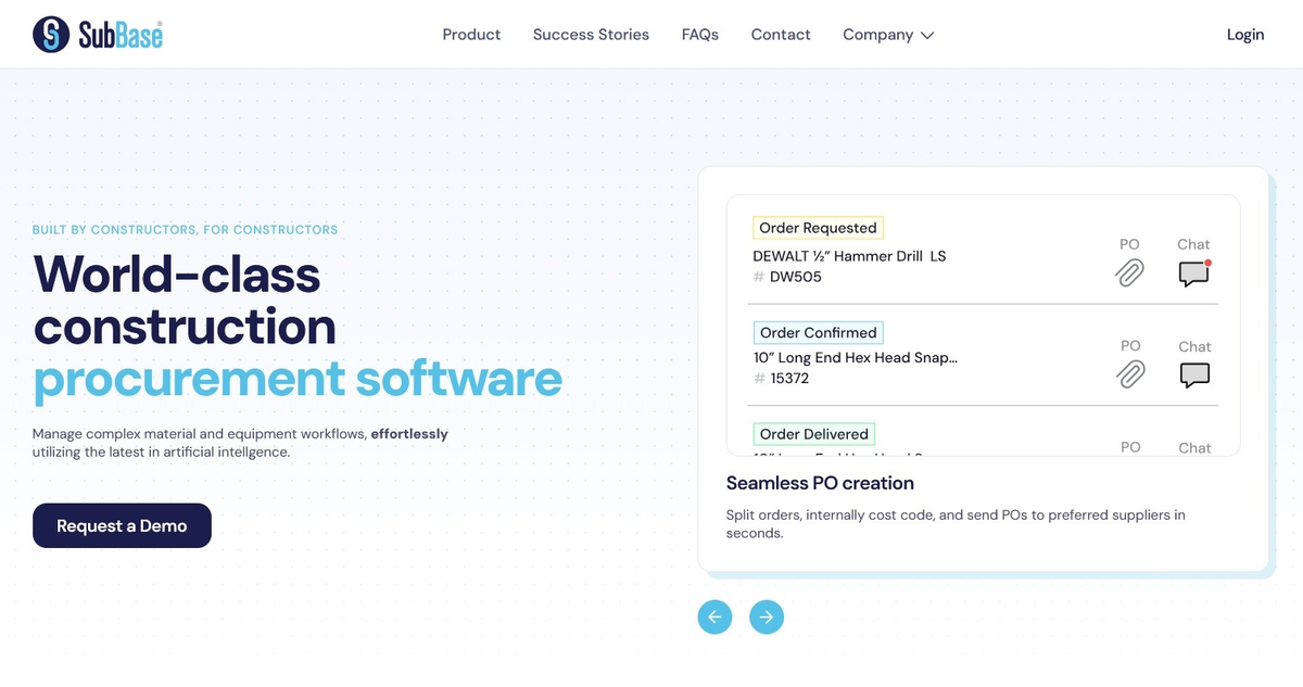 Fort Lauderdale-based SubBase Raises $7M Series A to Expand Construction Procurement Platform