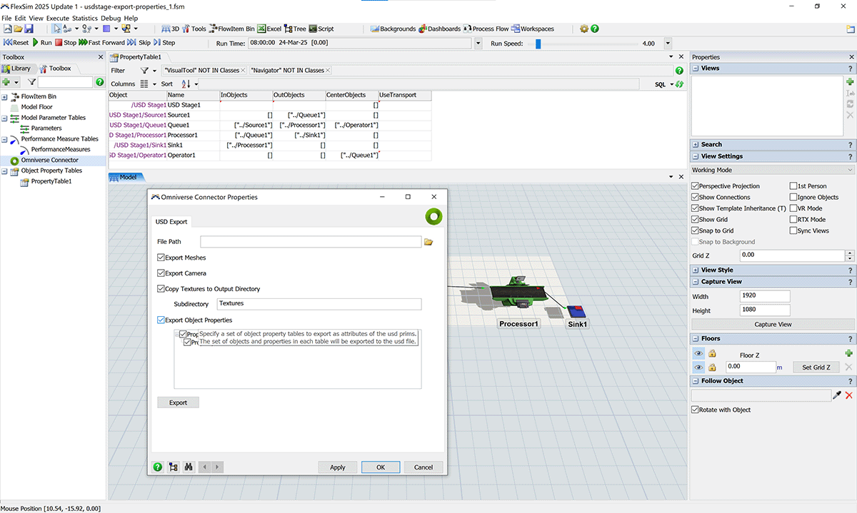 FlexSim 2025 Update 1: Change Object Class, Exports, AGVs, Timed Travel, and more