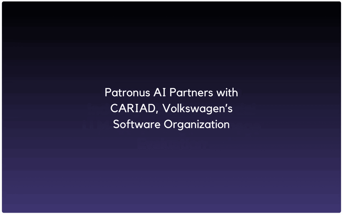 Patronus AI Partners with CARIAD, Volkswagen's Software Company