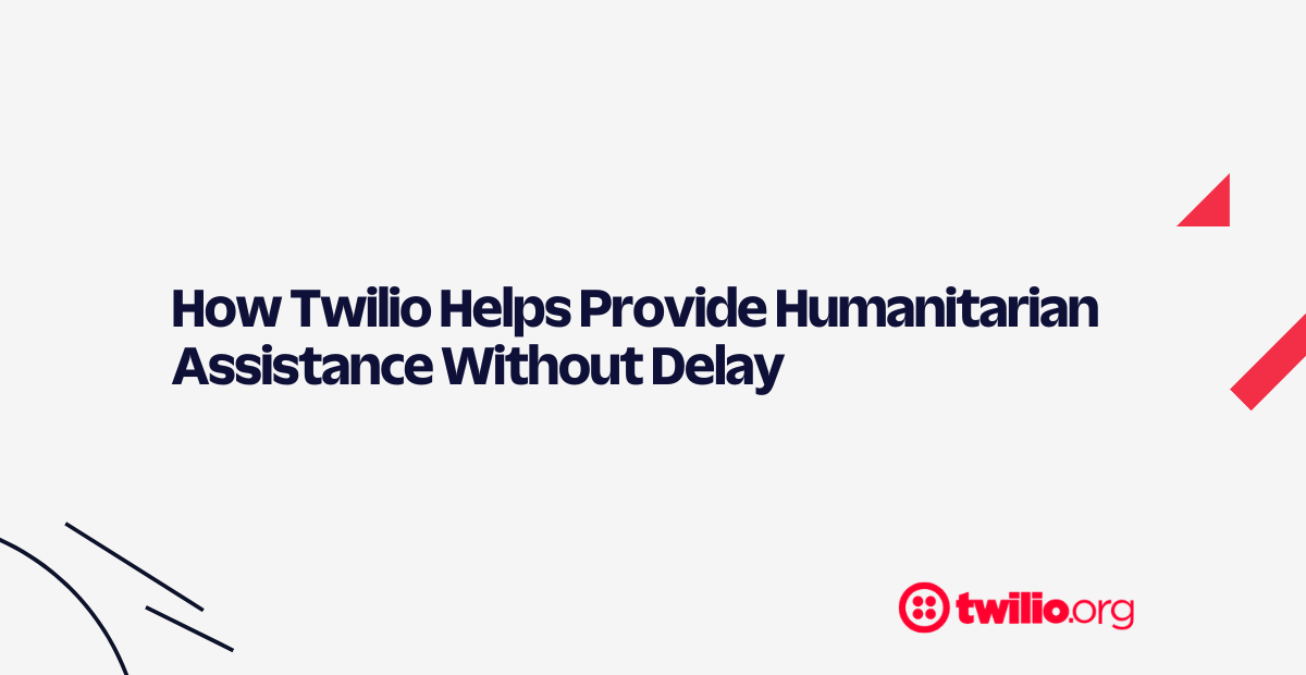 Providing Humanitarian Assistance Without Delay