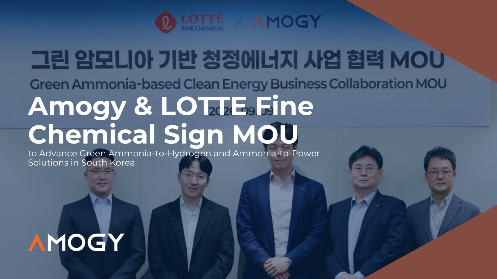Amogy and LOTTE Fine Chemical Sign MOU to Advance Green Ammonia-to-Hydrogen and Ammonia-to-Power Solutions in South Korea