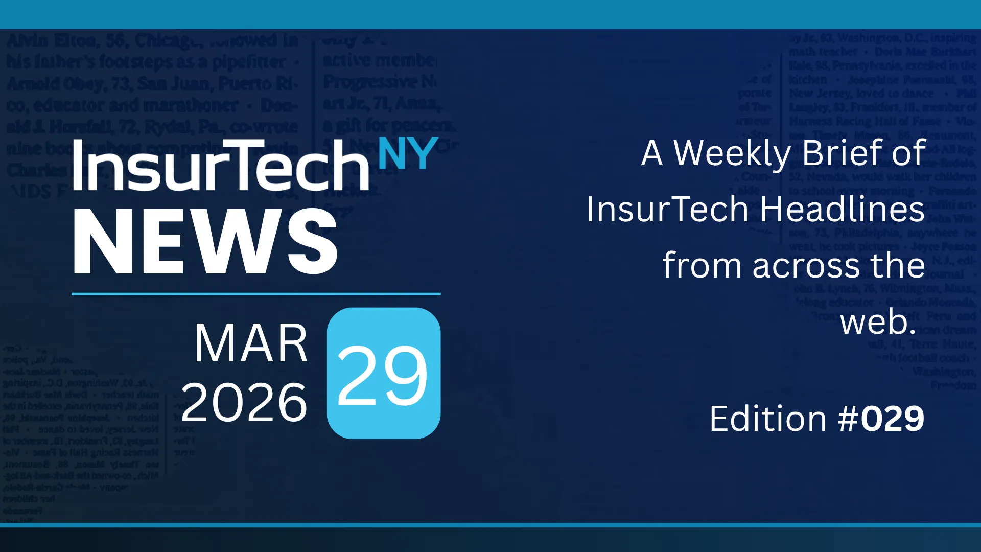 InsurTech Weekly News Roundup – Mar 29, 2026
