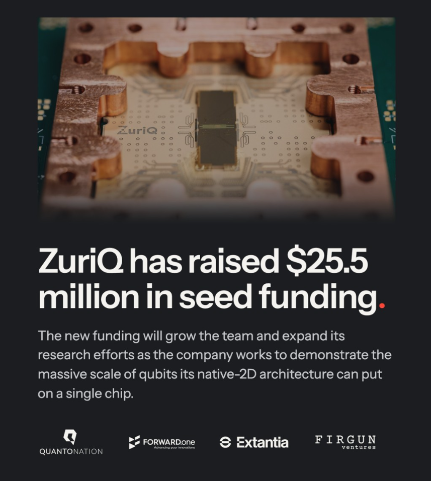 ZuriQ Secures $25.5M Seed Round and Advances 2D Trapped-Ion Fabrication with Infineon