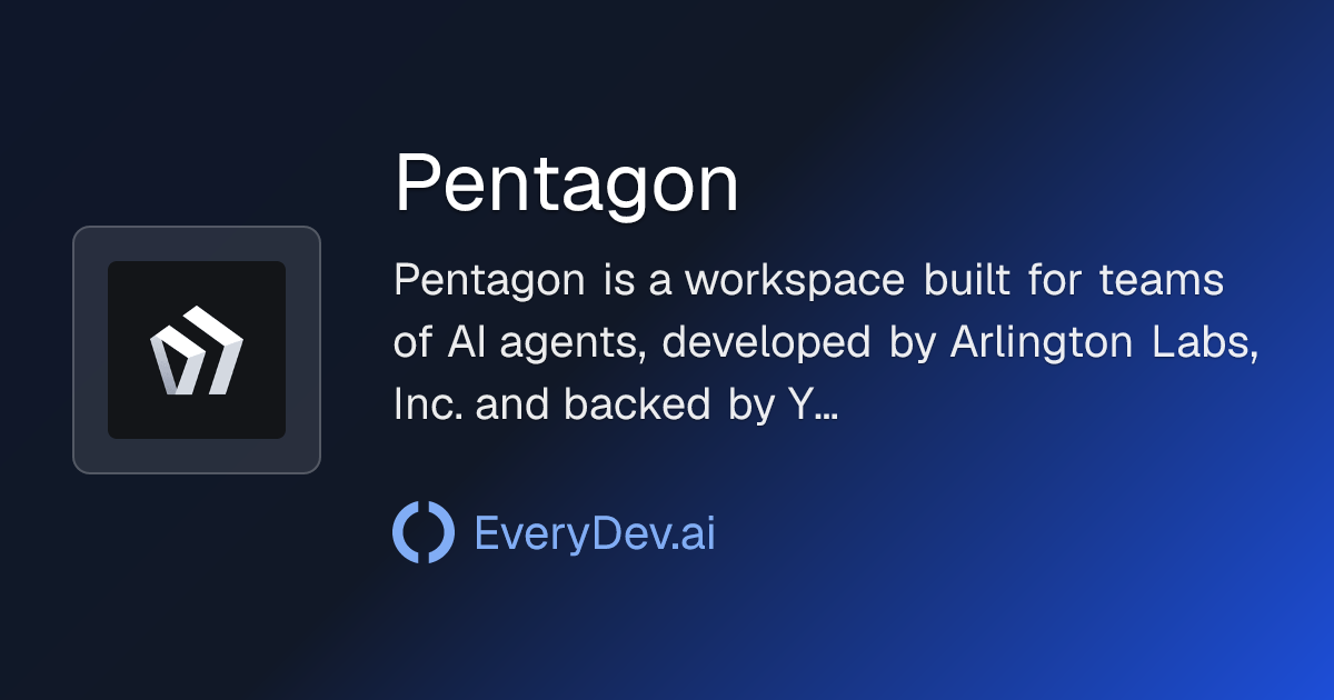 Pentagon - AI Agent Team Workspace