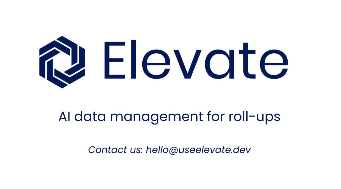 Elevate Launches: AI-Powered Data Management for Roll-Ups