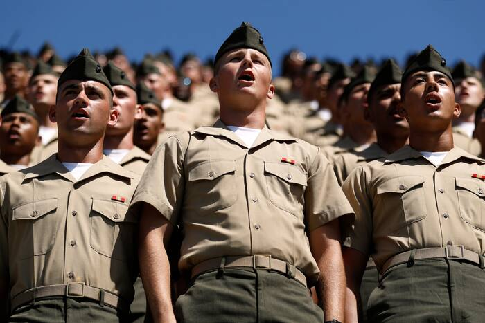 Marines say they hit recruiting goals and point to unapologetic standards