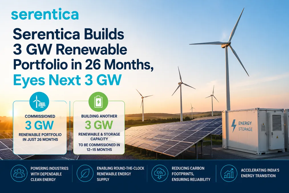 Serentica Builds 3 GW Renewable Portfolio in 26 Months, Eyes Next 3 GW