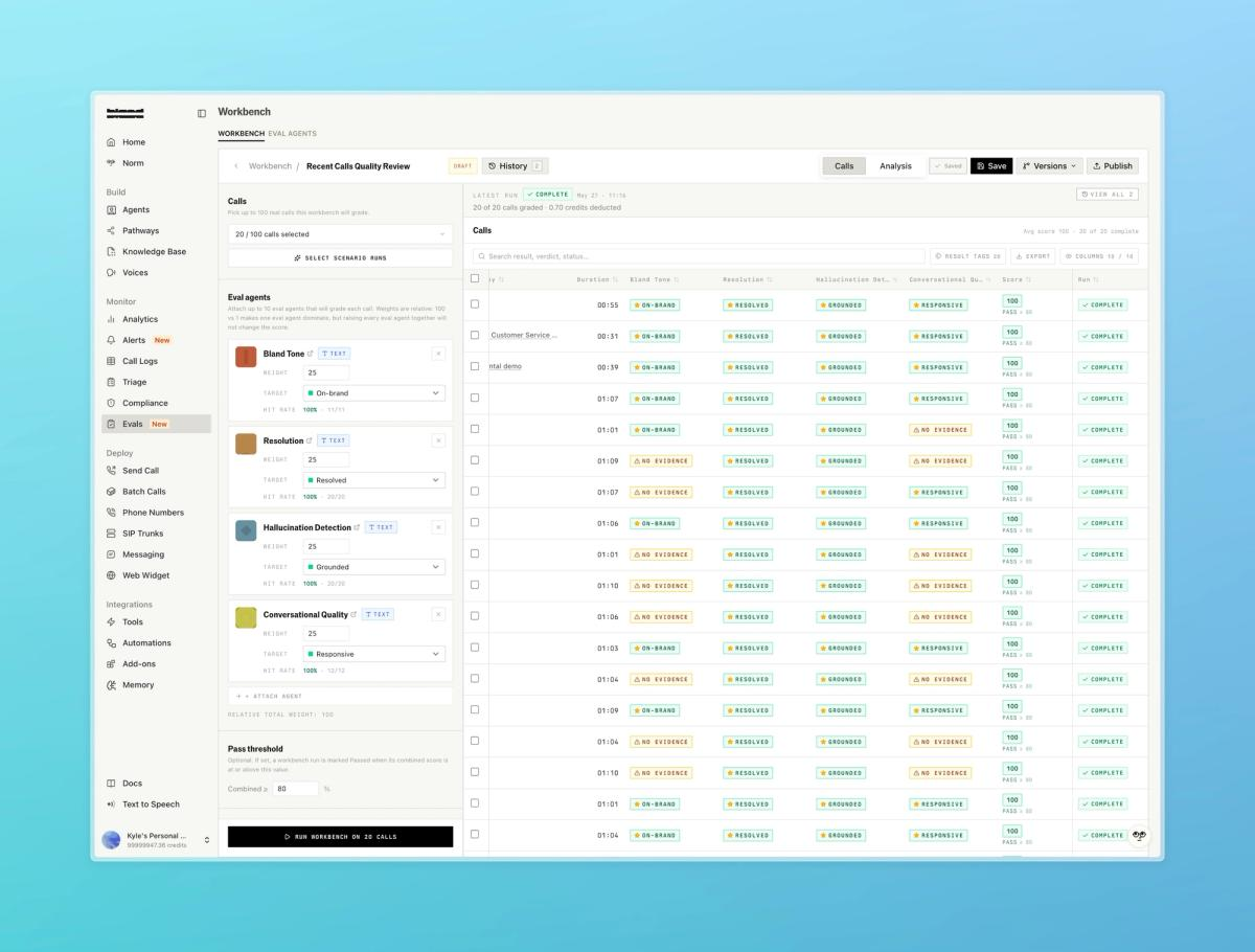 Bland Evals: Evaluate real calls for quality at scale