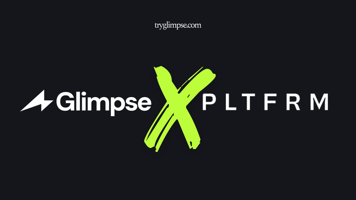 a new era of growth: Glimpse joins forces with PLTFRM