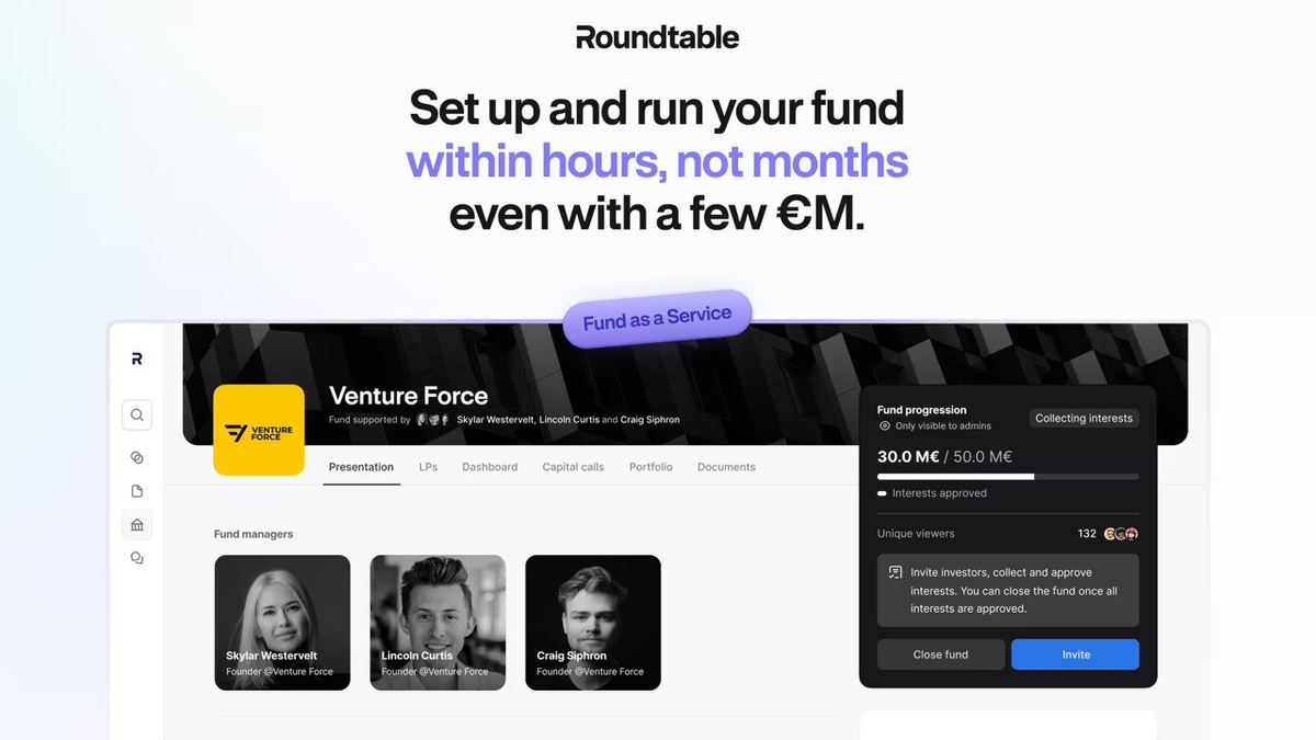 Roundtable launches micro-fund-as-a-service platform for easy VC fund creation