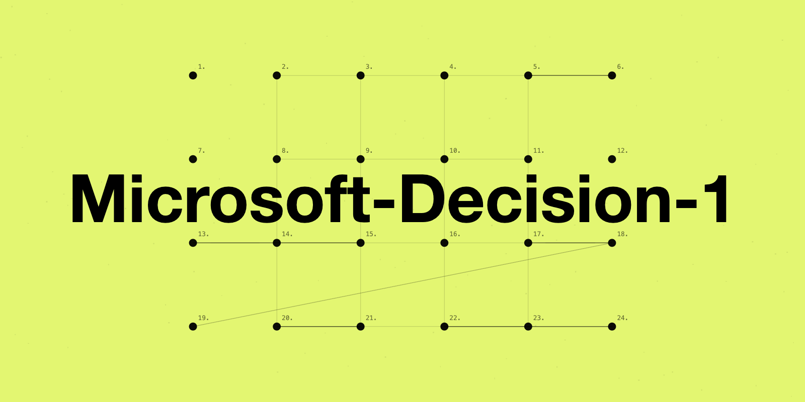 Microsoft-Decision-1: Our model for fast decision-making