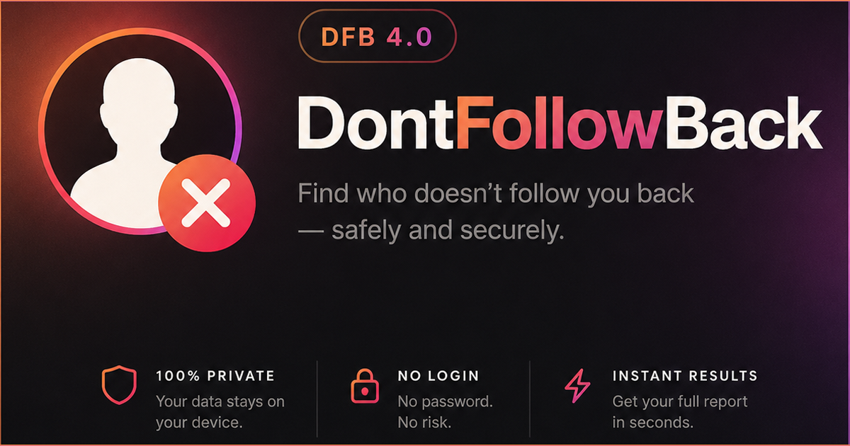 Don't Follow Back 3.0 Is Now Live
