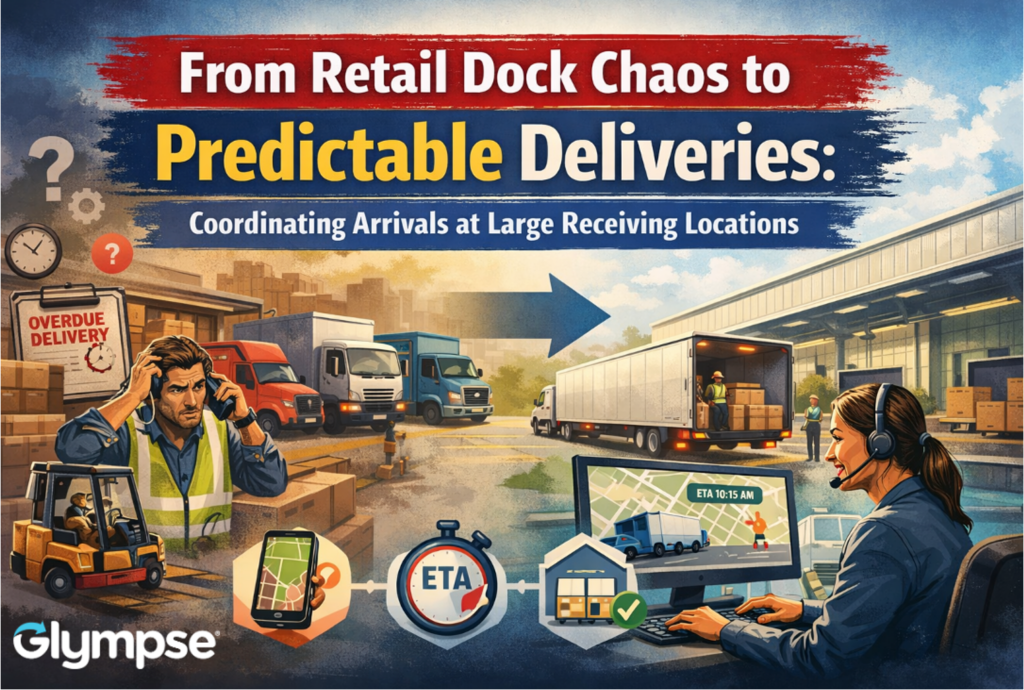 From Retail Dock Chaos to Predictable Deliveries: Coordinating Arrivals at Large Receiving Locations