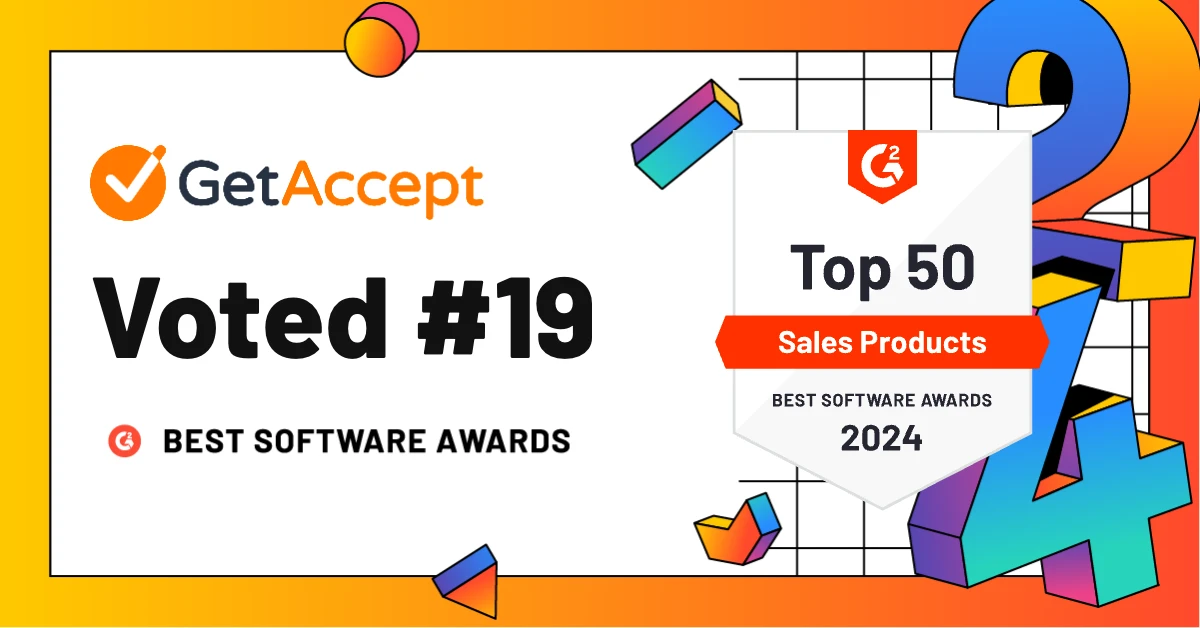 GetAccept wins G2's 2024 Best Sales Software awards