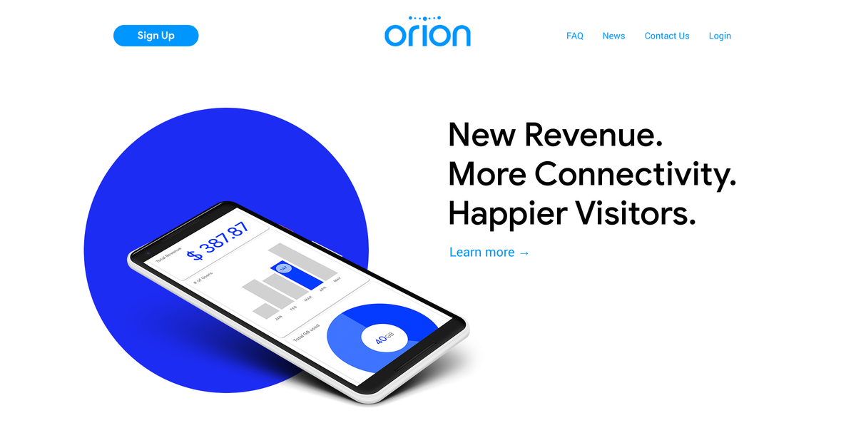 Area 120 announces Orion Wifi to lease public-venue Wi-Fi to carriers