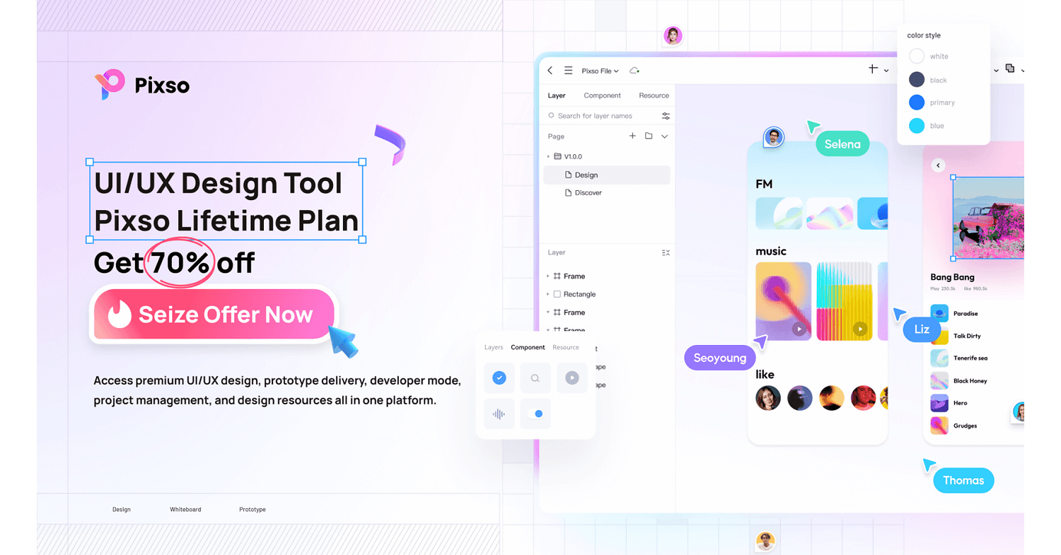 Pixso - Revolutionary UI/UX Collaboration Tool Releases Lifetime Plan to Global Users