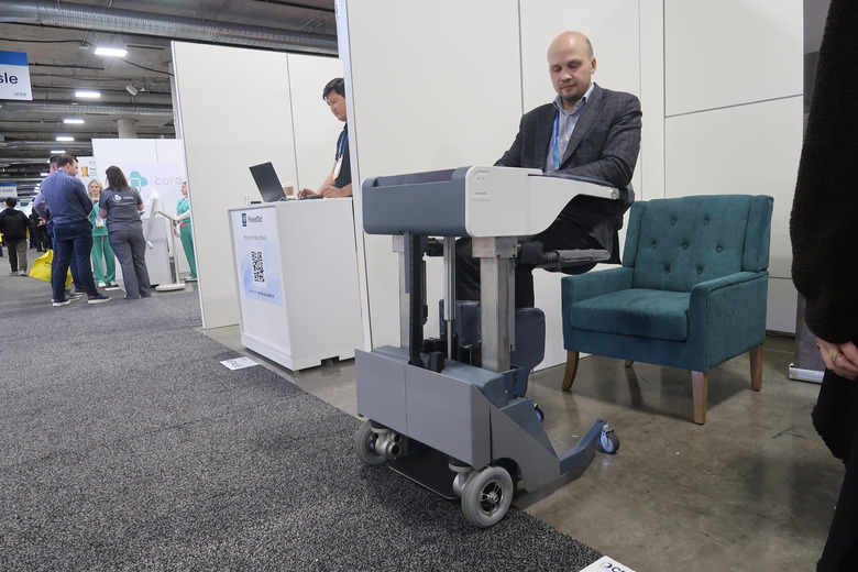 Niko is a robotic lift for people with limited mobility that doesn't require a caregiver's help