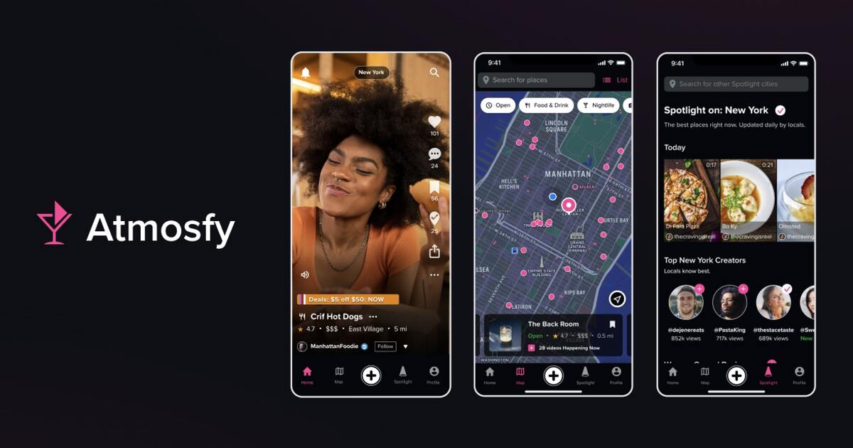 Atmosfy, an app that helps you discover local businesses through short-from video, raises $12M