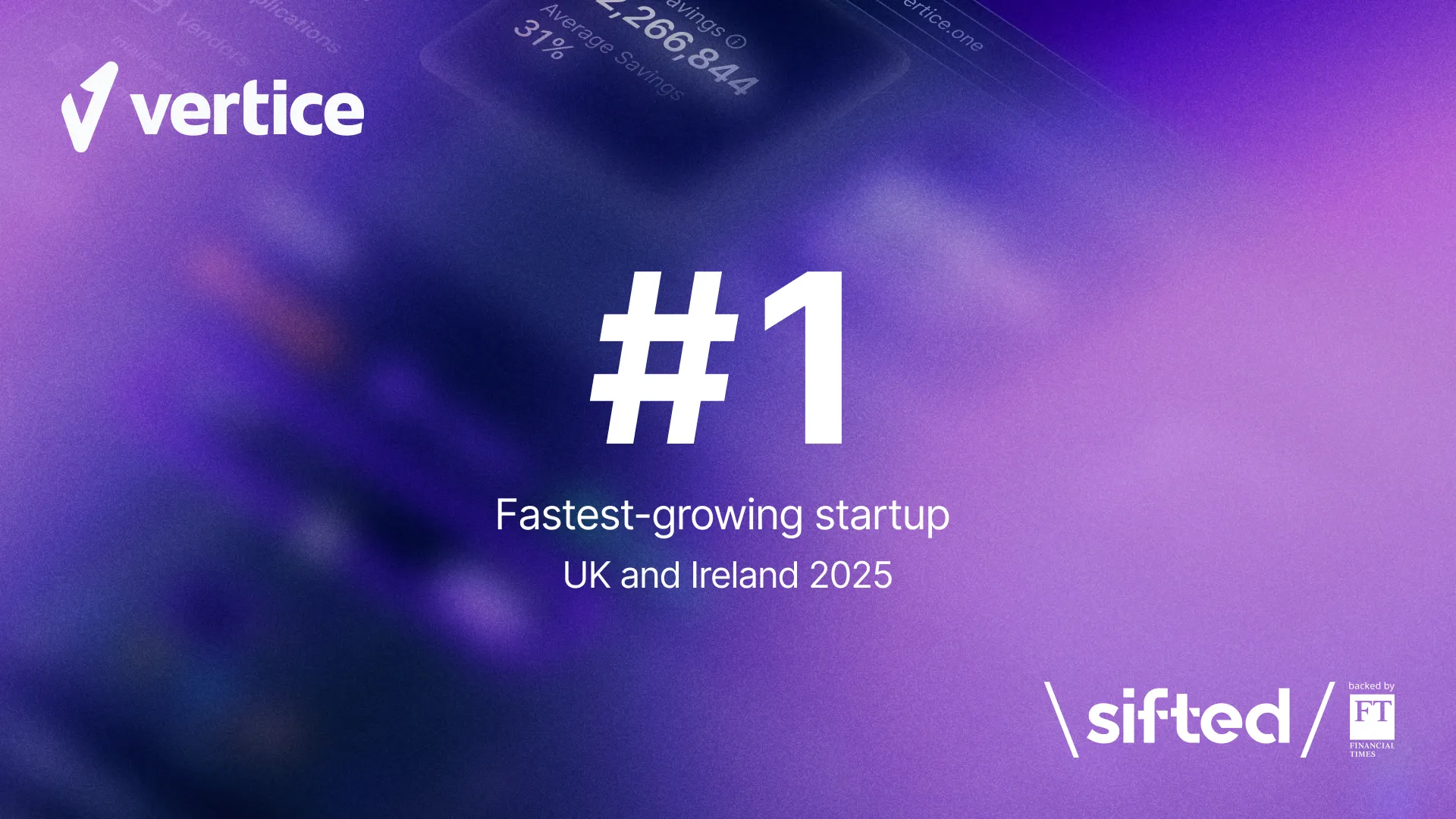 Vertice ranks Number 1 on the FT-backed Sifted 100. | Vertice Blog