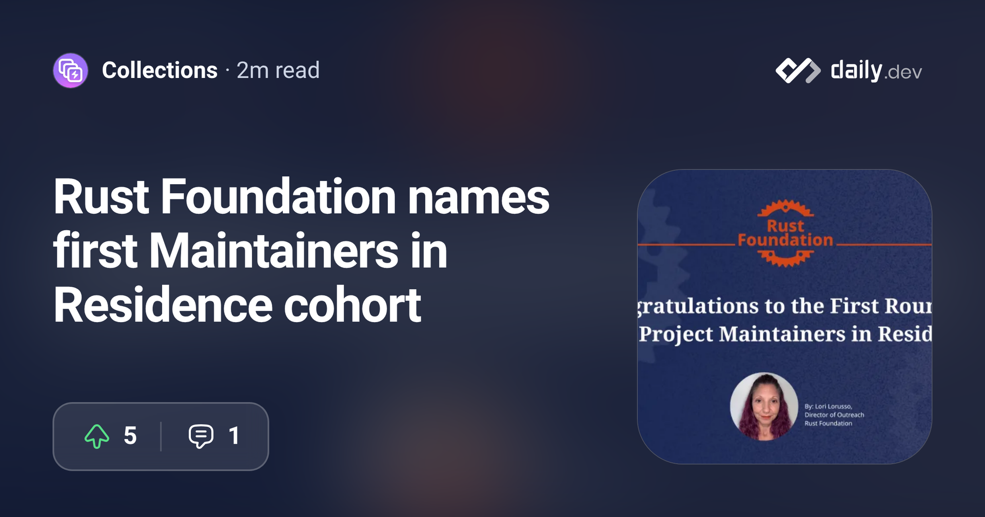 Rust Foundation names first Maintainers in Residence cohort