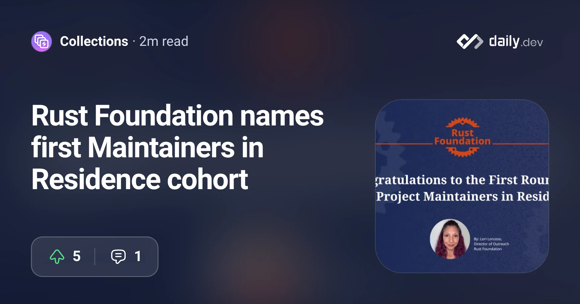 Rust Foundation names first Maintainers in Residence cohort
