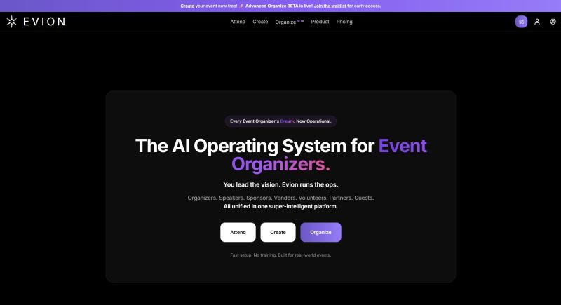 Evion Debuts as the World's First AI Operating System for Event Organizers