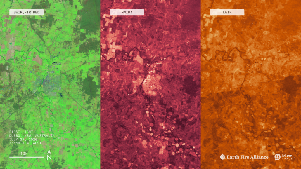 Earth Fire Alliance and Muon Space Release First Light and First Active Fire Images from Operational FireSat Constellation